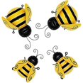 thumbnail image 2 of Decoración de abeja de Metal YONGSHENG Juego de 4 Adorno de pared de abeja de miel 3D, 2 of 5