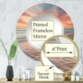 thumbnail image 3 of Designart "Golden Sands Beach Photo XIII" Nautical & Beach Round Wall Mirror - Coastal Oval Printed Decorative Oversized Mirror - Multiple Color Options, 3 of 4