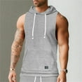thumbnail image 2 of Afdoent Men's Tank Top Male Slim Sleeveless Lightweight Hoodie Sweatshirt Vest Hoodie Comfortable, 2 of 9