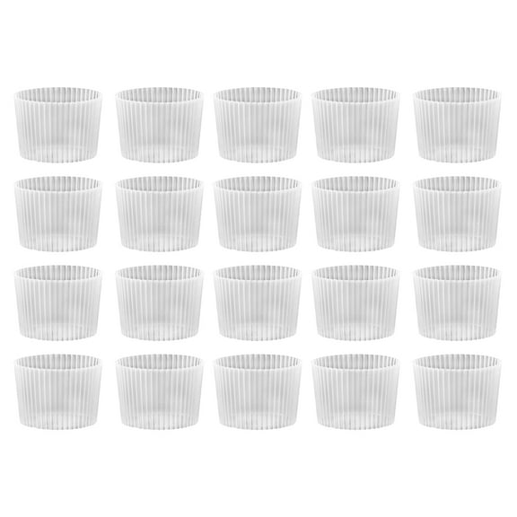 HEATSHAKING Transparent Heat Insulation Cup Cover for Drink Protector with PP Material and Antifall Design 50pcs