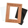thumbnail image 2 of ThisWear 100th Birthday Gift Took 100 Years Awesome Natural Wood Engraved 4x6 Portrait Picture Frame Wood, 2 of 6