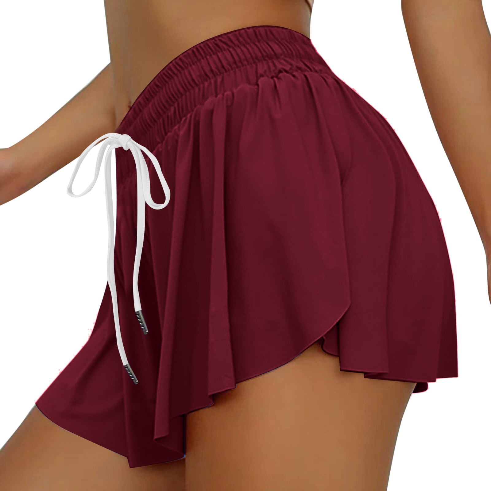 MRULIC yoga pants Yoga Bike Spandex Shorts Skirt Comfy Pajama Running Shorts Lounge Sweat