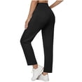 thumbnail image 5 of Inglocry Women's Golf Pants with 2 Pockets 7/8 High Waisted Stretch Ankle Pants for Women Business Casual Travel Athletic Work Black S, 5 of 6