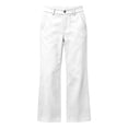 thumbnail image 2 of Ticikt Solid Straight Leg Sweatpants, Partial Elastic Waist Casual Trousers for Boys Girls Fall Winter Daily Outfits,White, 2 of 7