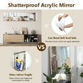 thumbnail image 5 of Mirror Wall Full Length,12X12 Inch Unbreakable Mirror Tiles for Bedroom Home Gym Door, Acrylic Squares Mirror Full Body Shatterproof Mirror Stickers for Walls, Mirror Sheets (4pcs), 5 of 7