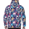 thumbnail image 7 of Honeii cool Skull colorful Pattern Mens Hoodies Men's Loose Sleeve Sweatshirt,Pullover Hooded Sweatshirt for Men,Essentials Hoodie-Large, 7 of 7