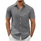 thumbnail image 1 of Eres Más Que una Camisa de Puntuación de Prueba Hombres Moda Casual Manga Corta Cuello de Vuelta Camisa Transpirable Blusa, 1 of 6