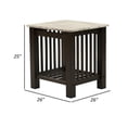thumbnail image 5 of Moen 21 Inch Side End Table, White Faux Marble, Bottom Shelf, Black Wood, 5 of 5