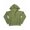 Green, variant on - Little Girls' Hooded Ribbed Sweatshirt 7817-4 (Green)
