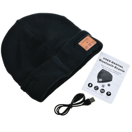Bluetooth Beanie Hat Cap, Flashmen Wireless Bluetooth Hat with Headphone Headset Earphone Knitted Beanie with Stereo Speakers and Microphone Hands Free Talking for Women Men