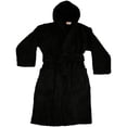 thumbnail image 2 of Unisex Hooded Black Towel Bathrobe, 2 of 3