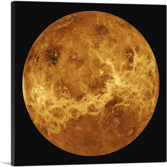 ARTCANVAS Planet Venus Second Planet From the Sun Canvas Art Print - Size: 18" x 18" (0.75" Deep)