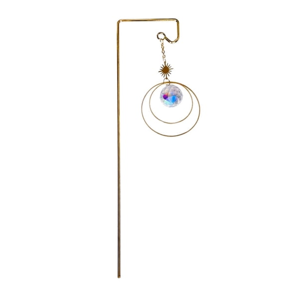 SDFGTstore Crystal Elegant Nature Themed Garden Wind Chime Stand Decorated With Sun and Moon Star Suitable For Porch Window Display