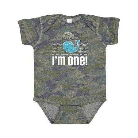 

Inktastic 1st Birthday Party Whale Fish Gift Baby Boy or Baby Girl Bodysuit