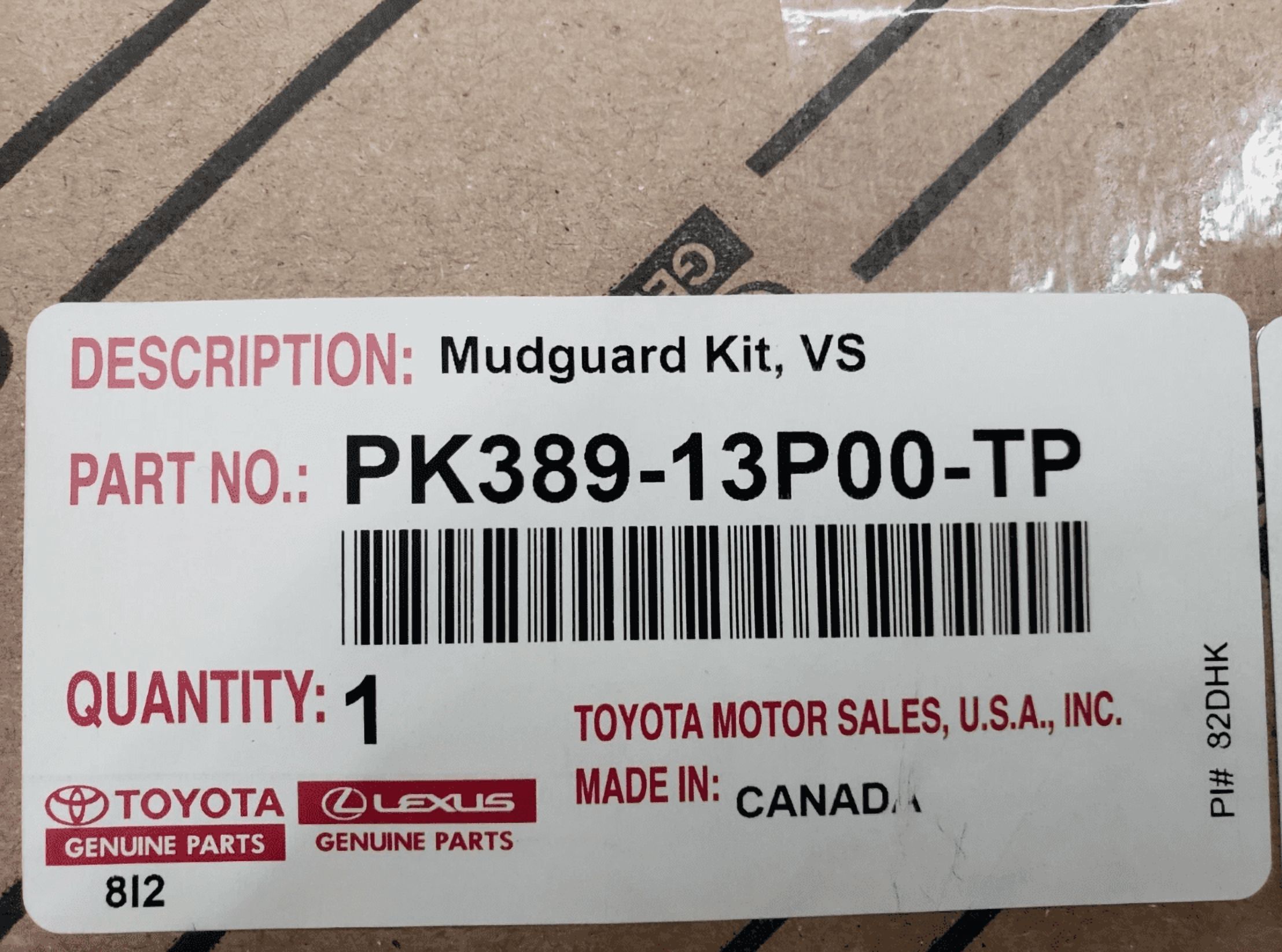 LEXUS OEM FACTORY 4pc MUDGUARD SET - 2023-2026 RX350 ( PK389-13P00-TP )