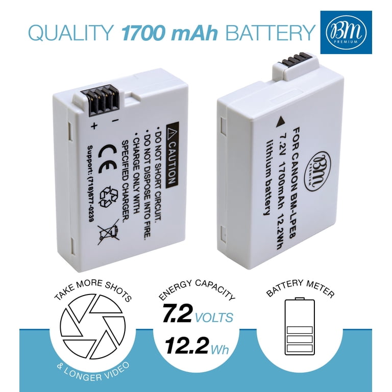 LP-E8 LC-E8 LC-E8C Battery charger Compatible with Canon EOS Rebel