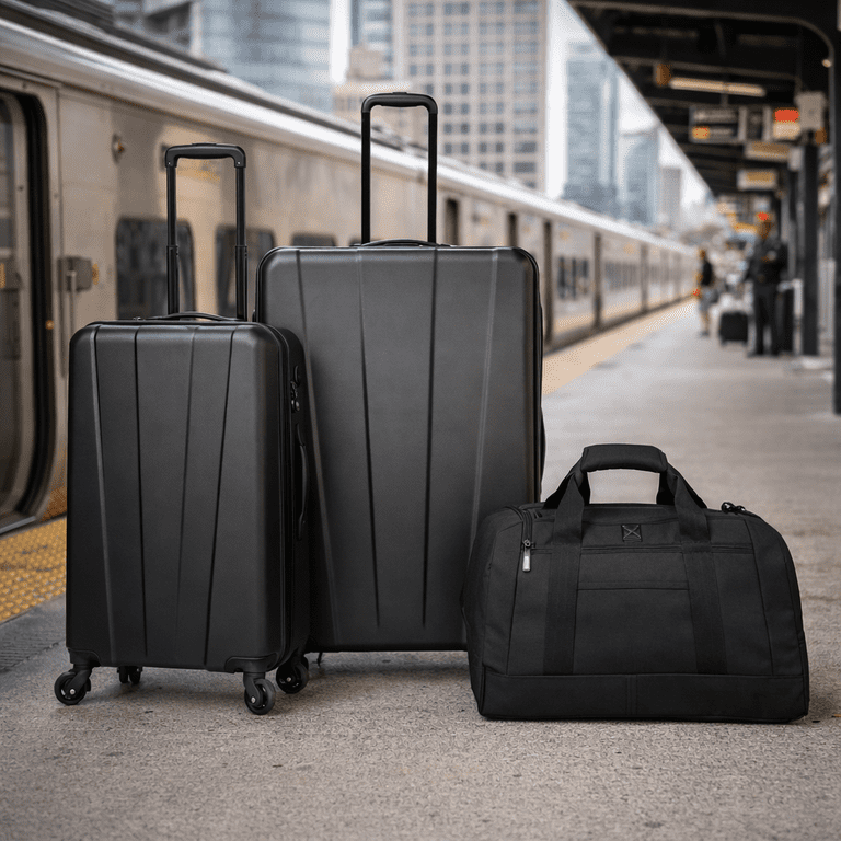 Protege 3-Piece Luggage Set, Black photo 2
