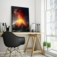 thumbnail image 2 of Nawypu Canvas Wall Art for Living Room Volcano Eruption a Large Volcano Erupting Hot Lava and Gases into The Atmosphere Stretched and Framed Ready to Hang for Home Decor, 2 of 4