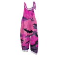 thumbnail image 2 of Halloween Pumpkin Print Jumpsuit for Women, Cute Fall Wide Leg Sleeveless Romper, Fashion Halloween Costumes Purple Pink 3XL, 2 of 6
