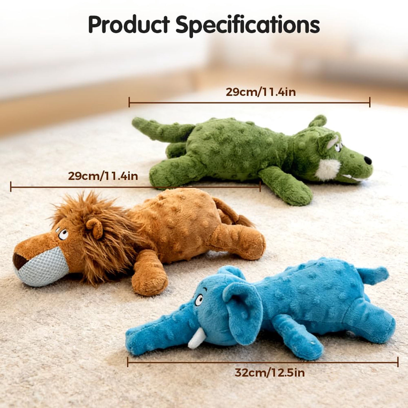 BSJJY Pet Squeaky Toy C, Interactive Soft Puppy Chew Toy, Indestructible for Small to Medium Dogs, Long-Lasting, Cute Design