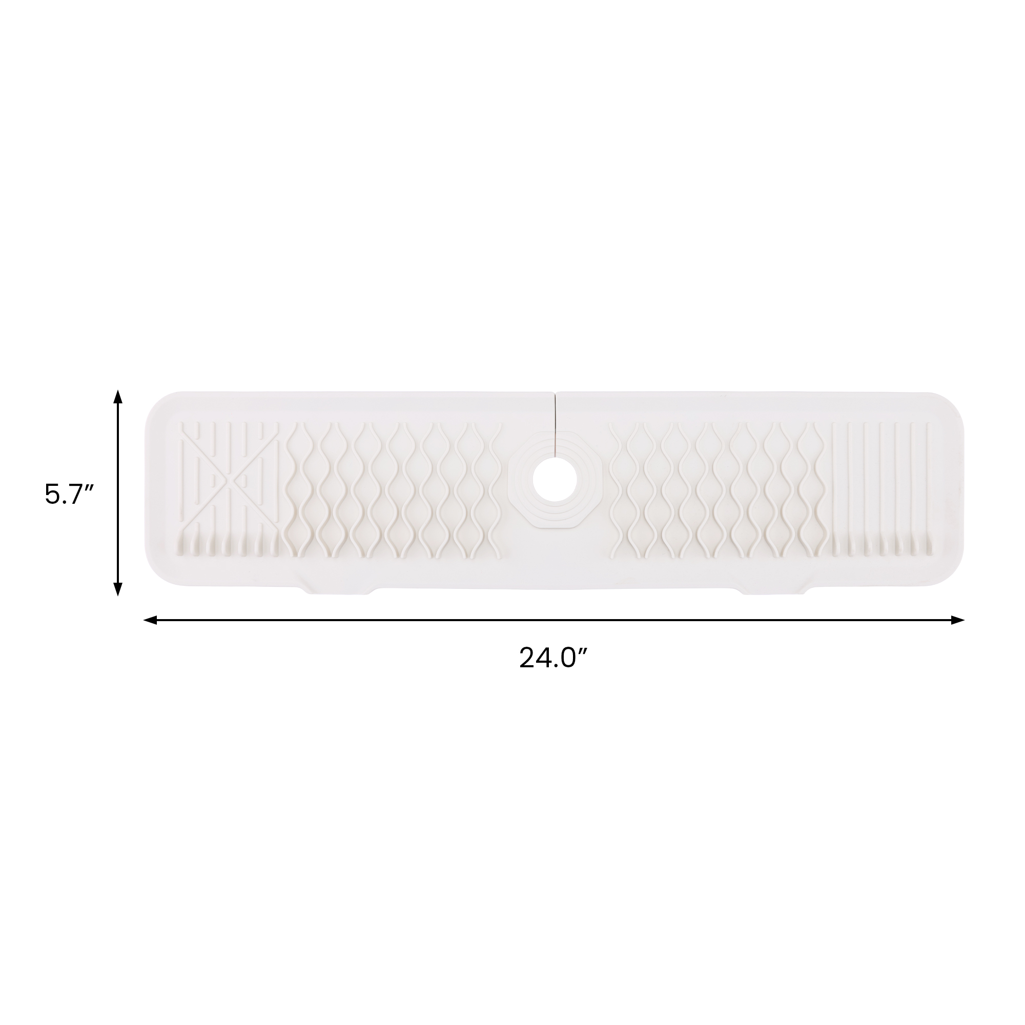 Longer Faucet Mat for Kitchen Sink Splash Guard, Kitchen Sink Mat,  Kitchen Sink Splash Guard, Kitchen Sink Area Behind Faucet Mat Beige 24.0*5.7 inch