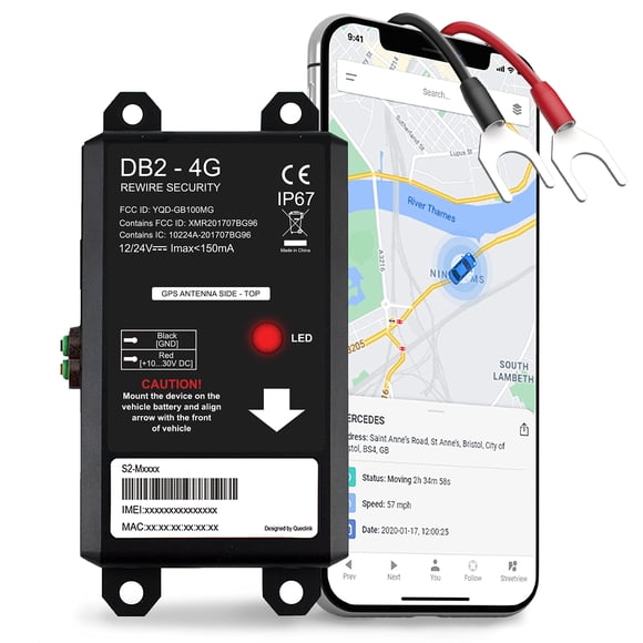 Rastreador GPS de vehículos REWIRE SECURITY DB2 Rastreo cableado