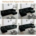 thumbnail image 6 of LUCKHAO 146“/111.5" Oversized Modular Sectional Sofa Cloud Couch for Living Room, Modern Chenille Large L/U Shaped Couch, Comfy Deep Seat Couch with Movable Ottoman, DIY Combination, 6 of 7