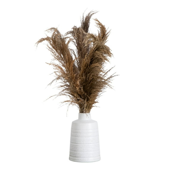 Nearly Natural 30in. Dried Natural Pampas Arrangement in Ceramic Vase