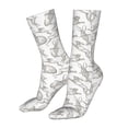 thumbnail image 5 of Xecao Hand Drawn Rabbit Print Fashion No Heel Casual Crew Socks Cushioned Breathable for Men Women - Moisture wicking,Not easy to fade Suitable for daily, 5 of 7
