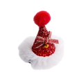 thumbnail image 1 of Encantador sombrero de Navidad Horquilla Adornos de pasador decorativo Vestir Lentejuelas Brillo Pinza de pelo de Navidad para Festival Cumpleaños Rojo Baoblaze pinza de pelo de las niñas, 1 of 4