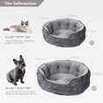 thumbnail image 5 of EastVita Dog Beds for Small Dogs Washable, Round Cat Beds for Indoor Cats Super Soft Large Cat Beds, Soft Flannel Pet Beds for Small Dogs Slip Resistant, Gray, 5 of 8