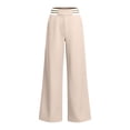 thumbnail image 5 of Stamzod Uniform Pants for Girls Fashion Striped High Waisted Wide Leg Dress Pants Casual formal Straight Leg Trousers with Pockets 11-12Years, 5 of 10