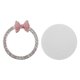 thumbnail image 1 of Ofertas Únicas 1 Pcs Capuchón del Botón de Inicio y Parada del Motor del Coche Anillo Blanco con Lazo Rosa, 1 of 7