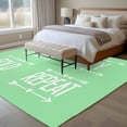 thumbnail image 3 of Laundry Washable Area Rug 6x9 Wash Dry Fold Repeat Arrows Love Heart Green Low-Profile Large Area Rugs with Non Slip Backing Indoor Floor Carpet for Entrance Living Room Bedroom Home Office, 3 of 9