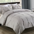 thumbnail image 2 of Lotus Home Stayclean Bacteria Reducing Pintuck Comforter Mini Set With Water and Stain Resistance, 2 of 2