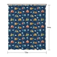 thumbnail image 5 of Cartoon Traffic Vehicles Clouds Dark Blue Pattern Shower Curtain 72"x84" ,Bathroom Decorative Shower Curtains Set with 12 Hooks,Modern Waterproof Washable Shower Curtain, 5 of 6