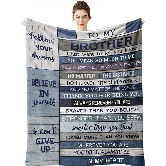 Yamco Big Brother Gift Blanket - Brother Gifts - Gifts for Older Brother - Funny Brother Gifts from Sister 80" x 60" - Birthday Gifts for Brother - Gifts for Brother - Birthday Graduation Gift Ideas
