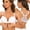 White, variant on Racerback Front Closure Bra for Women Padded Add 2 Cups Lace T-Shirt Bras Underwire Plunge, Black 30B