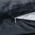 thumbnail image 3 of Flxxie Ultra Fluffy Soft Velvet Decorative Solid Color Throw Pillow Simple Euro Covers Cushion Case 1 Piece, 26" x 26", Charcoal Gray, 3 of 5