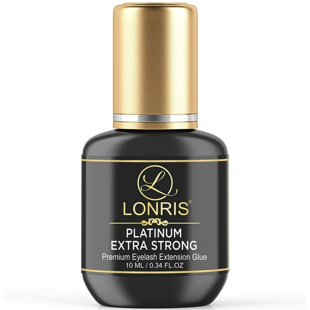 Pegamento para extensiones de pestañas LONRIS Platinum Extra Strong, 10 ml