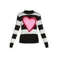 thumbnail image 5 of 99 Jane Street Women's and Women's Plus Striped Sweater with Bow Design, Midweight, Sizes XS-4X, 5 of 6