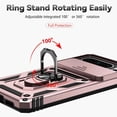 thumbnail image 4 of Compatible with Google Pixel 8 Pro Wireless Charging Case with Sliding Camera Cover Magnetic Car Mount Stand Non-Slip Heavy Duty Shockproof Full Body Protective Cover for Men Women, Pink, 4 of 16