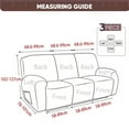 thumbnail image 2 of Lavish Cover Stretch Recliner Sofa Cover, Non-Slip Slipcovers for Recliner Sofa, Washable Furniture Protector with Pocket & Elastic Bottom for Kids Pets, 3 Seaters, Dark Gray, 2 of 7