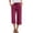 51# Wine, variant on Capris Pants for Women Casual Summer 2026 Petite Pull on Straight Wide Leg Loose Drawstring Elastic Waist Cropped Trouser Blue 2XL