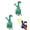 Lizard*2, variant on Frog Keychain – Rechargeable Light & Sound Push Button Keychain for Adults (2 Pack)
