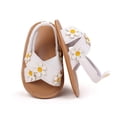 thumbnail image 4 of Baby Toddler Infant Girls PU Leather Soft Open Toe Summer Sandals Princess Flower Flat Shoes, 4 of 6