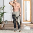 thumbnail image 2 of Kdxio Mystical Bull in Fog Pattern Men's Pajama Pants, Elastic Waist with Drawstring and Pockets, Comfortable Loungewear-Medium, 2 of 6