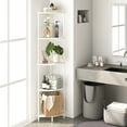 thumbnail image 6 of Yoobure Corner Shelf Stand, 5-Tier Corner Shelves, 65" Wall Corner Bookshelf, Display Shelf Tall Shelf Plant Stand for Bedroom, Bathroom, Living Room, White, 6 of 8