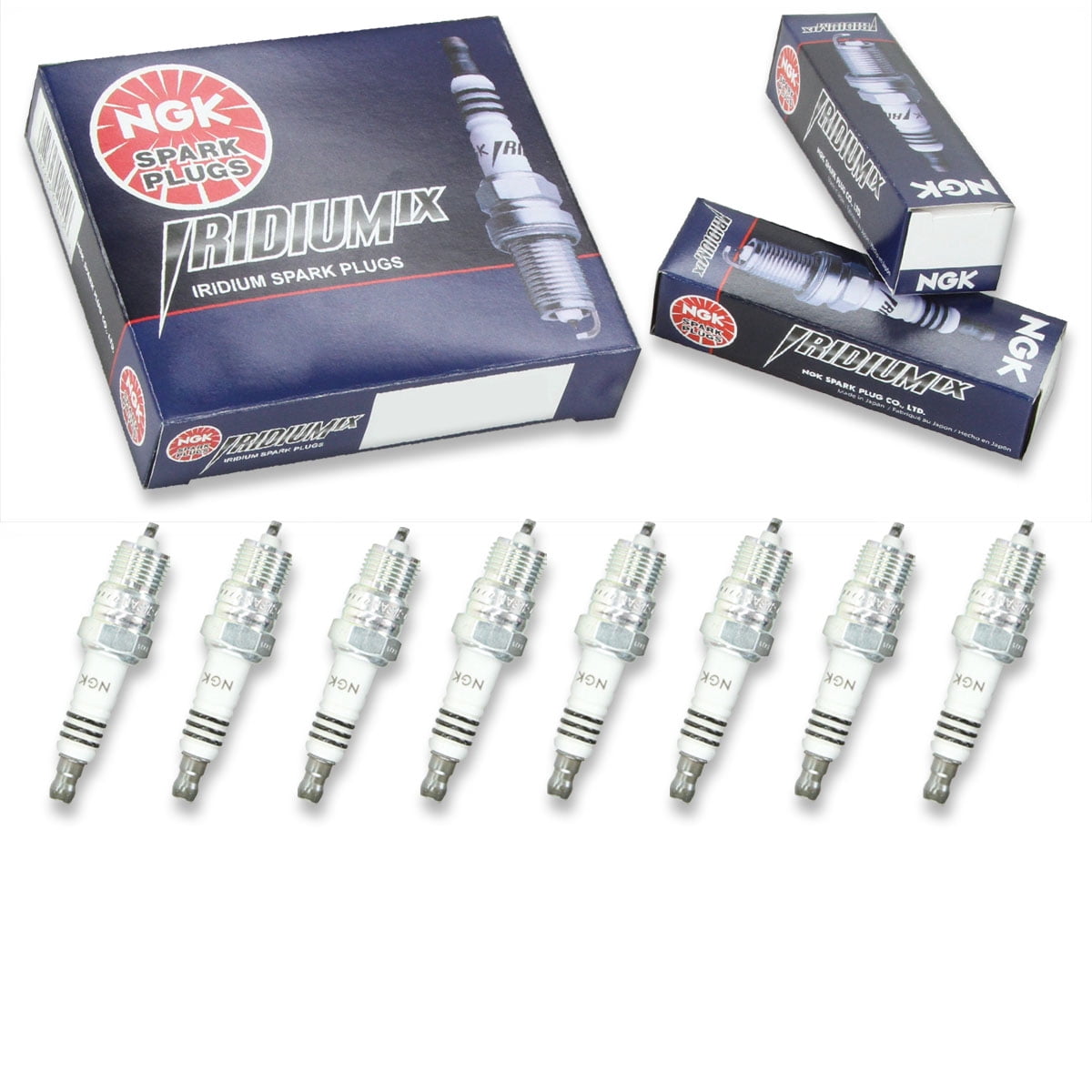 8 pc NGK 7177 Iridium IX Spark Plugs for 1 10 2 4448 4502 4716 5330 AF42 ASF32P H8BP HGR9BQI IFT16 ITF16 ITF20TT SP501 V12YC XP24 XP24DP2 XP25 XP25DP2 Ignition Wire Secondary