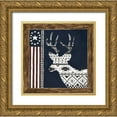 thumbnail image 1 of Shamp, Cindy 12x12 Gold Ornate Wood Framed with Double Matting Museum Art Print Titled - Buck, 1 of 4
